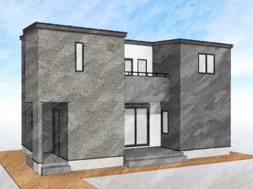 久留米市江戸屋敷2丁目 新築一戸建て 1号地モデルハウス：完成予想パース
