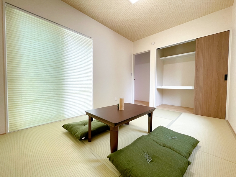 和室：畳はダイケンの「健やかおもて」を使用。お手入れがラクで、劣化しづらい畳です。