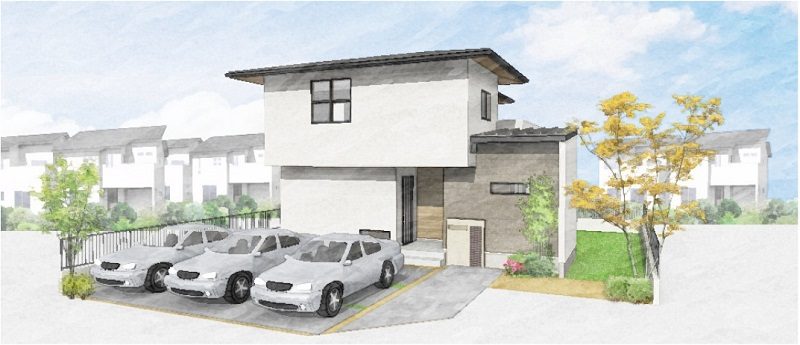熊本市西区中島町　新築一戸建て　3号地モデルハウス　イメージパース